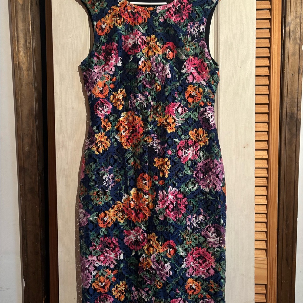 Worthington Floral Sleeveless Dress - Multicolor